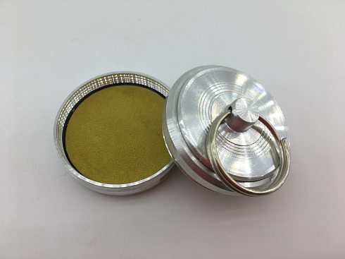 Печать полуавтоматическая металлическая Брелок-кнопка с кольцом
